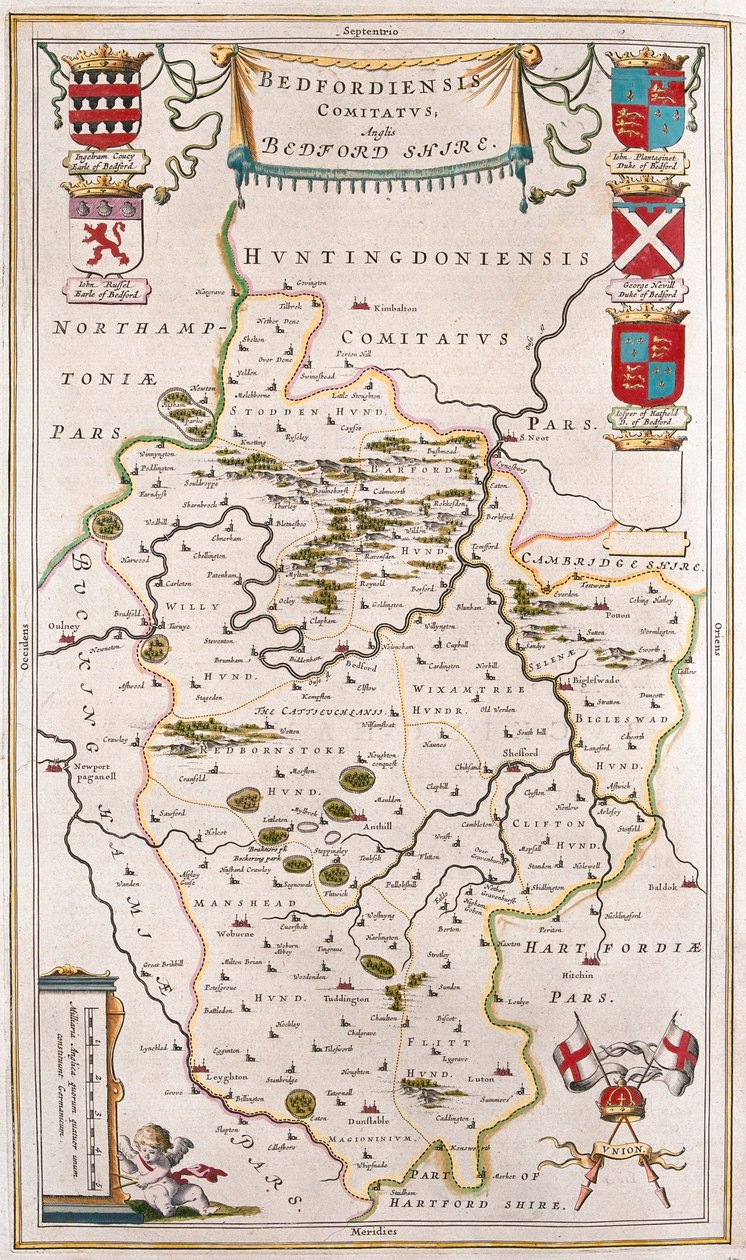 Bedford shire, Willem Blaeu