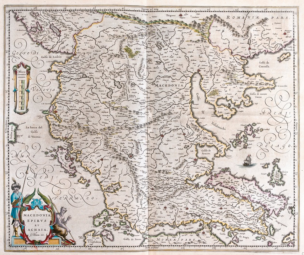 Yunanistan, Makedonya, Arnavutluk, Willem Blaeu