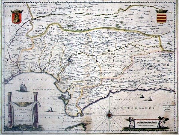 Endülüs, İspanya Haritası (gravür) by Willem Blaeu