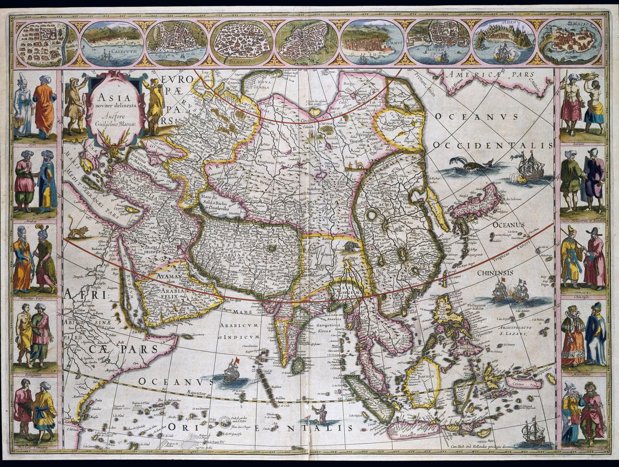Asya haritası. Atlas