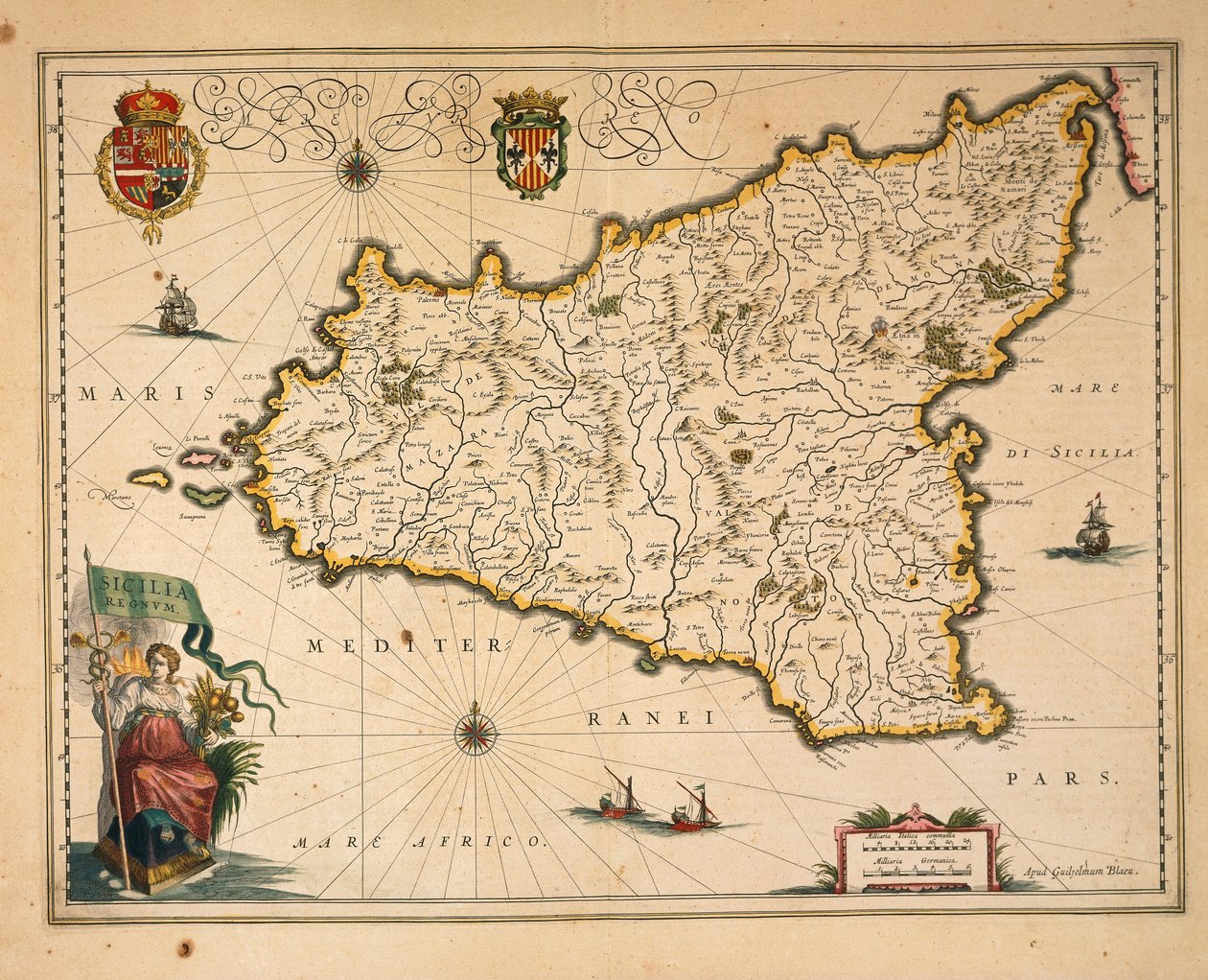 Willem Blaeu tarafından, Regionum Italiae