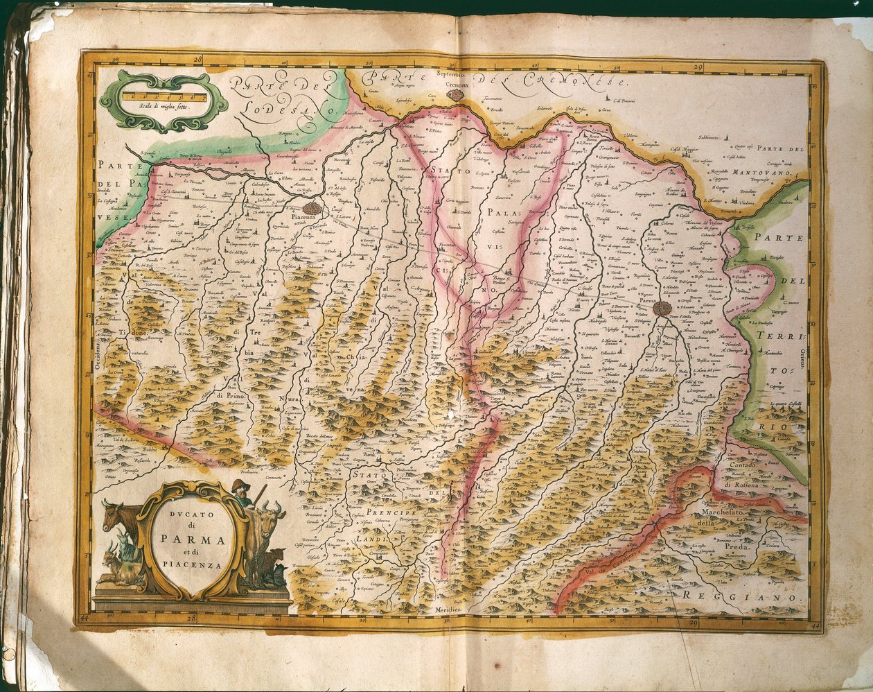 Parma Düklüğü Haritası, Willem Blaeu tarafından Regionum Italiae