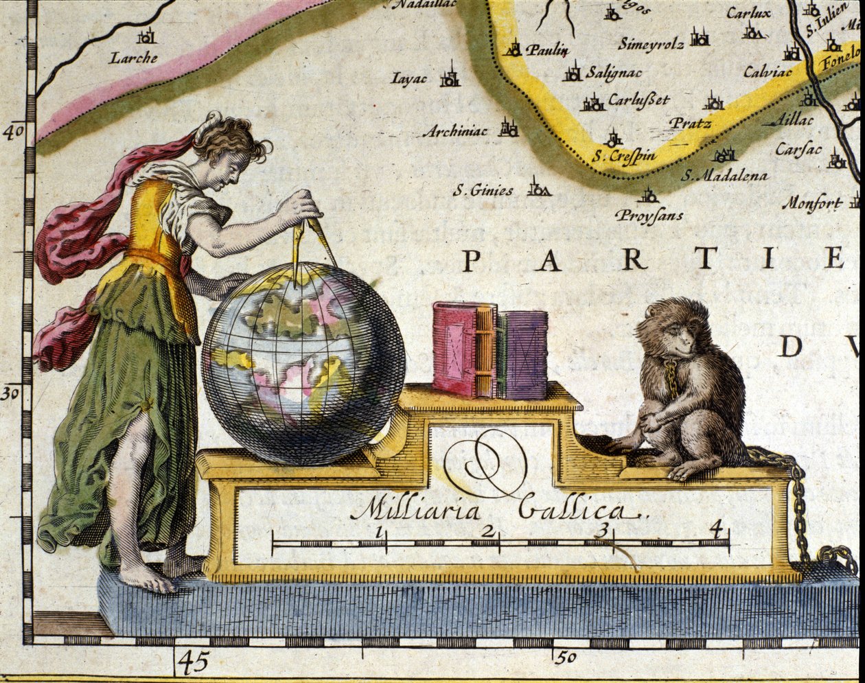 Dünyanın ölçümü. Atlasın detayı Willem Janszoon Blaeu (1571-1638). Amsterdam 1630. by Willem Blaeu