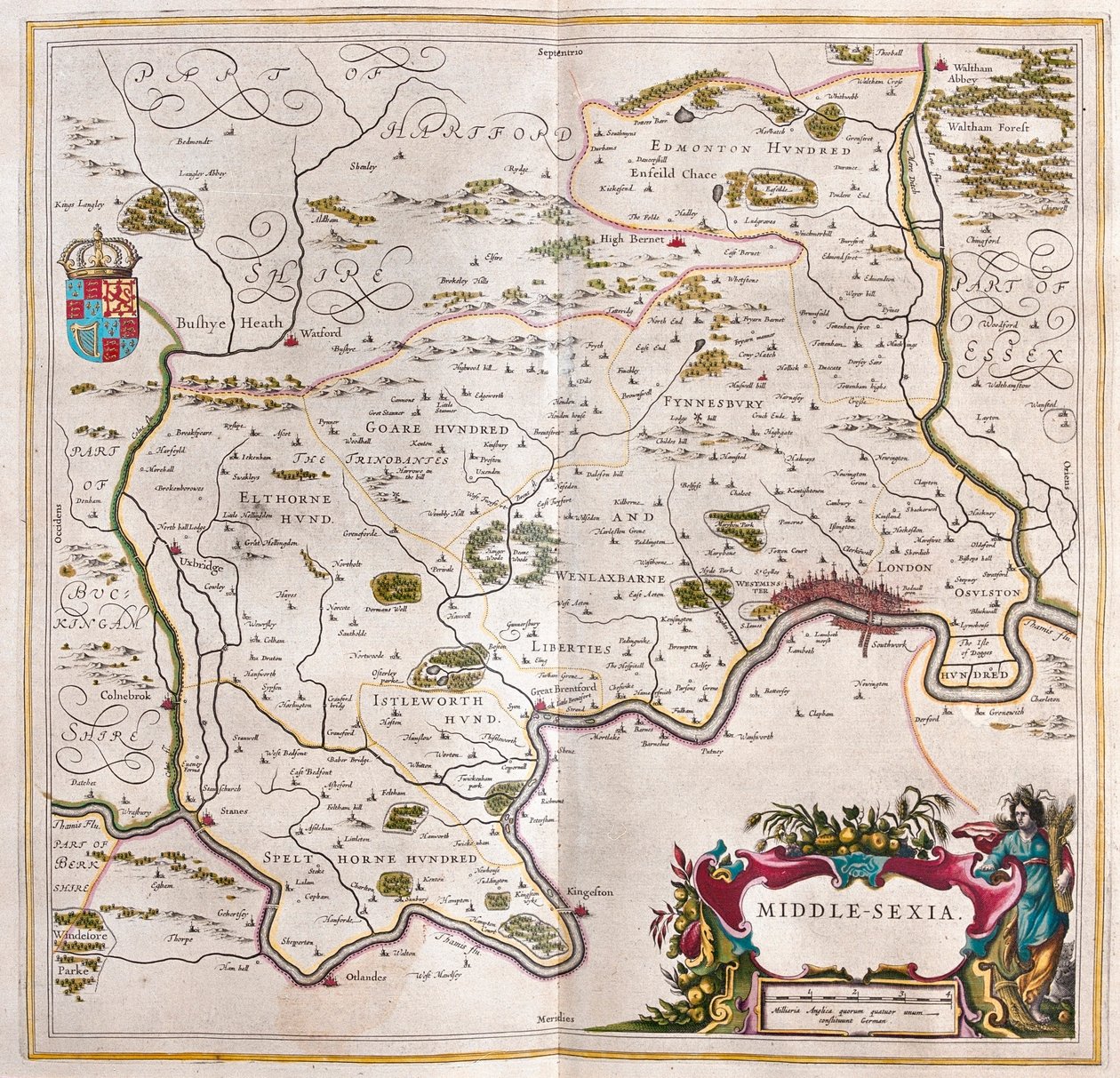 Middlesex, Willem Blaeu