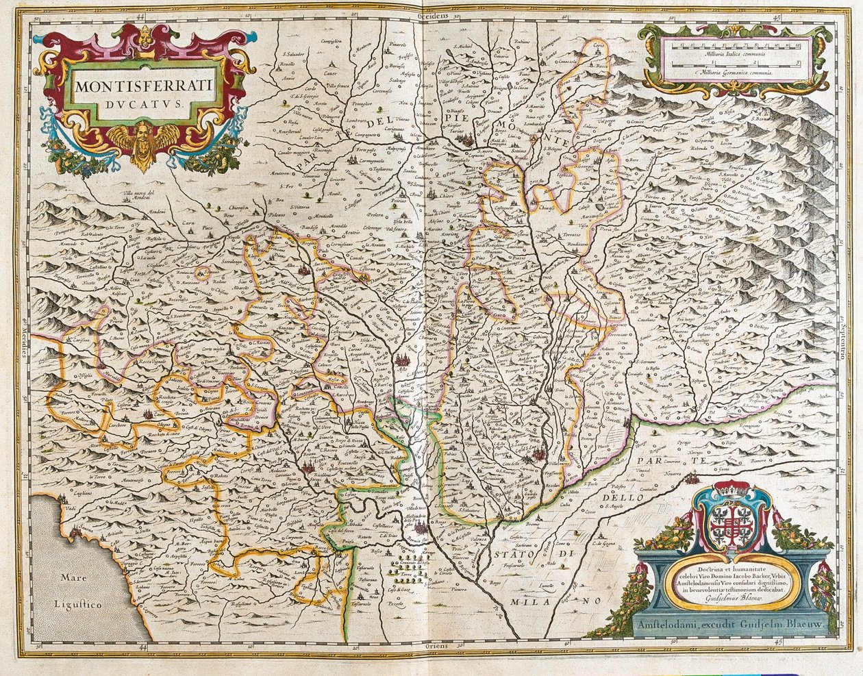 Piemont, İtalya, Willem Blaeu