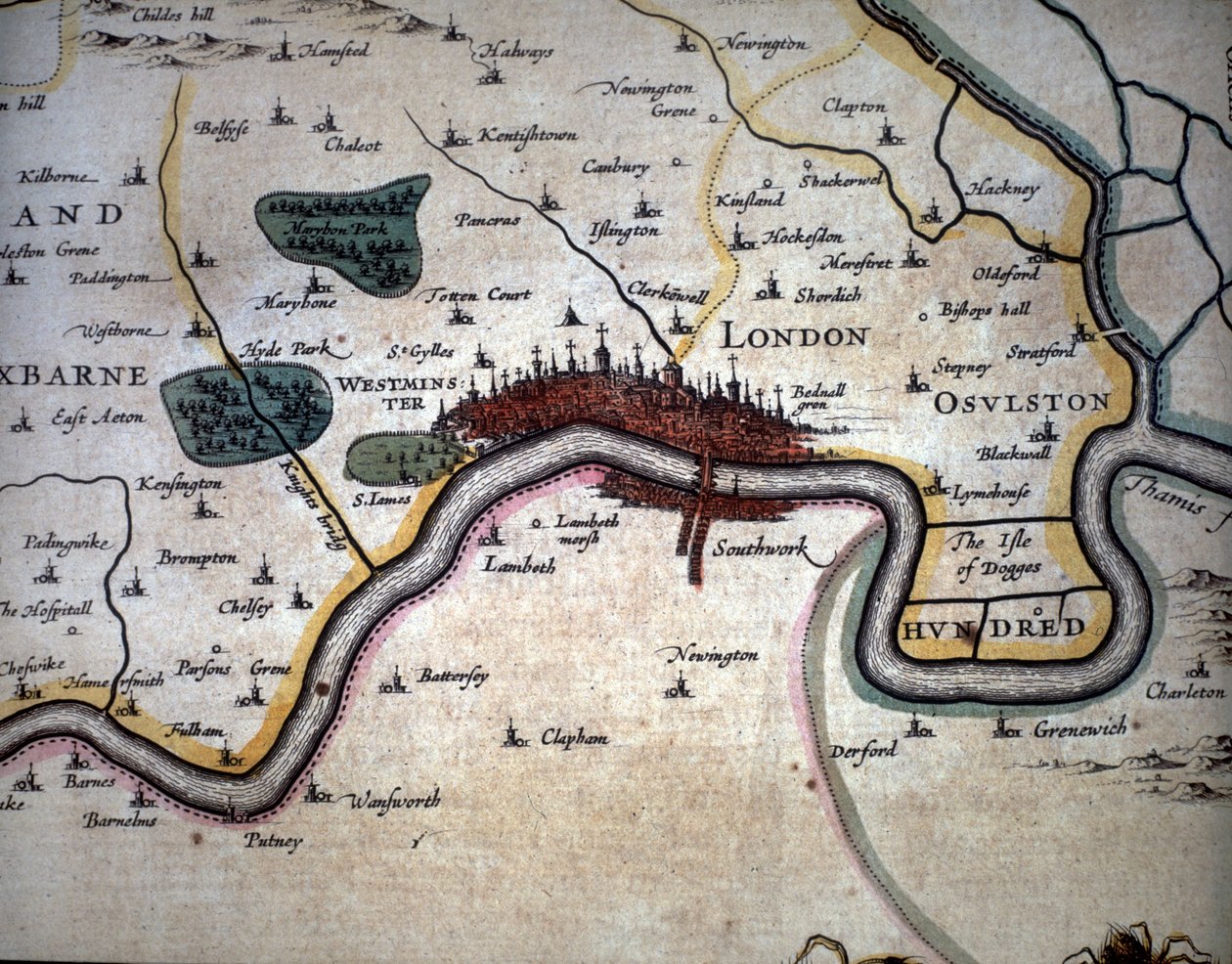 Londra ve çevresinin görünümü. Atlas, W. Blaeu by Willem Blaeu