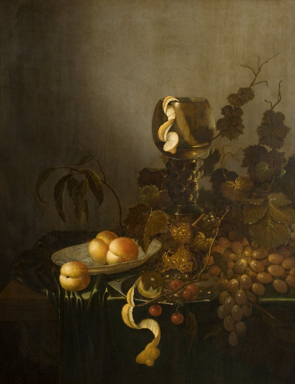 Meyve ve hock cam ile natürmort by Willem Claesz. (manner of) Heda