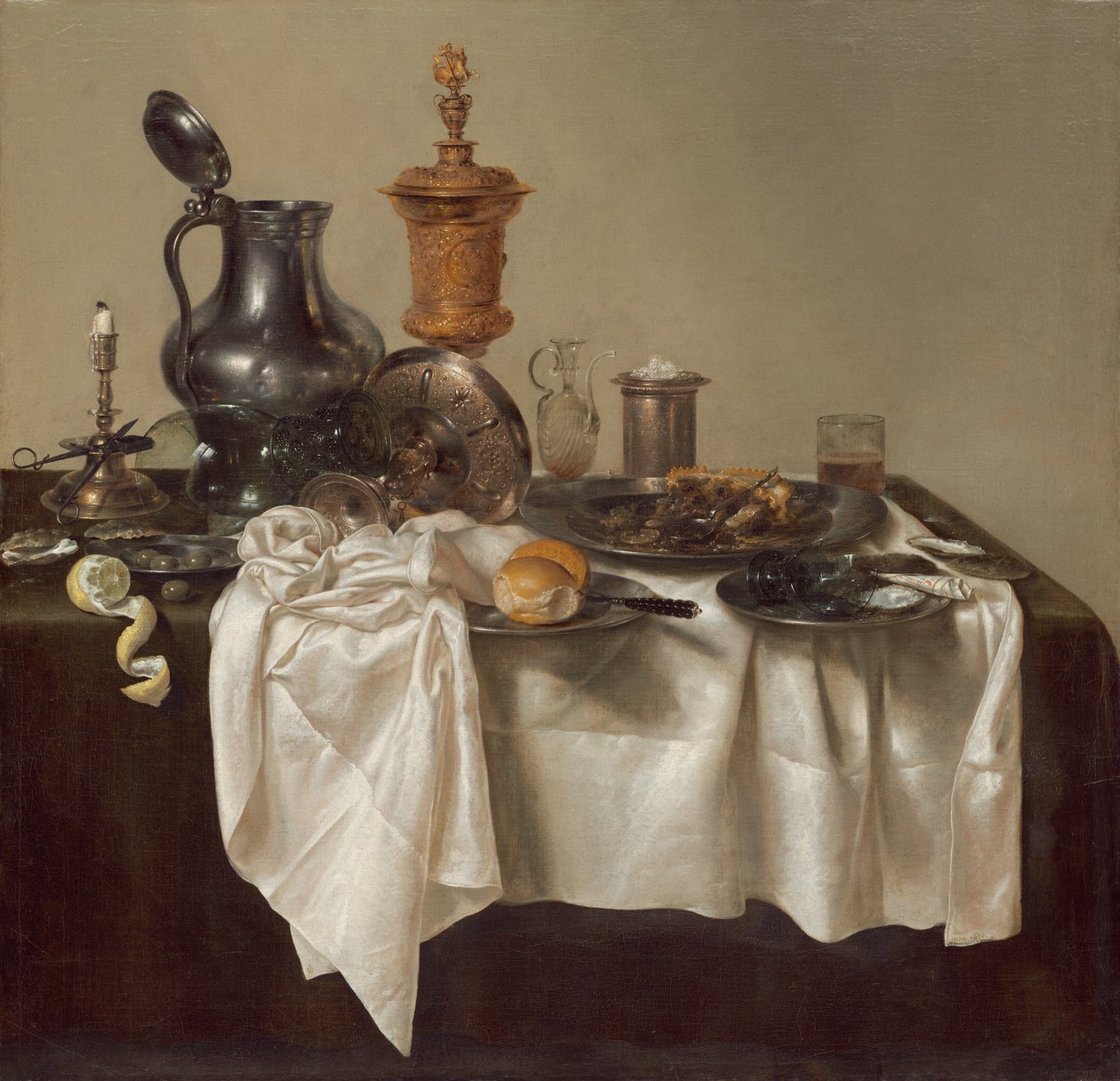 Kıymalı Pastalı Ziyafet Parçası, 1635. by Willem Claesz. Heda