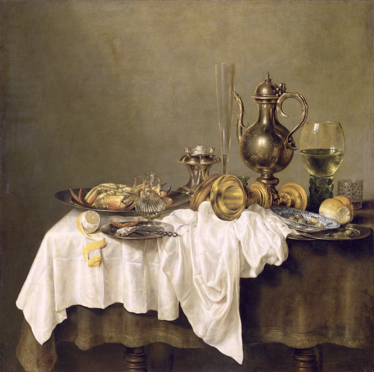 Yengeçle Kahvaltı, 1648 by Willem Claesz. Heda