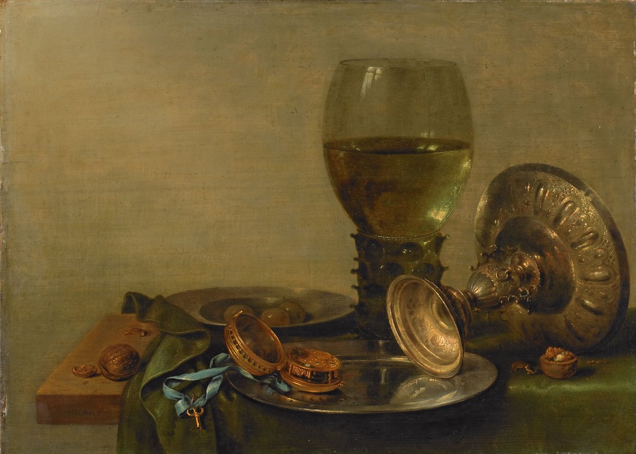 Gümüş Tazza ile Natürmort by Willem Claesz. Heda