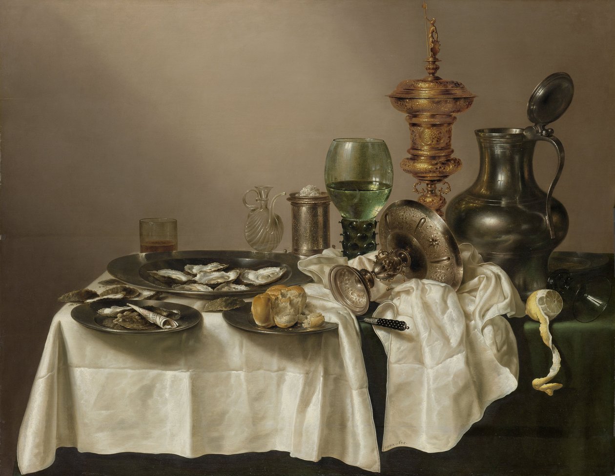 ಗಿಲ್ಟ್ ಕಪ್, 1635 ಟರ್ಕ್‌ನೊಂದಿಗೆ ಇನ್ನೂ ಜೀವನ by Willem Claesz. Heda