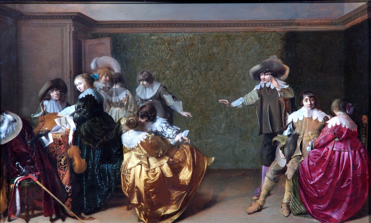 Bir Müzikal Parti, c.1620-35 (meşe panel üzerine yağlı boya) by Willem Cornelisz Duyster
