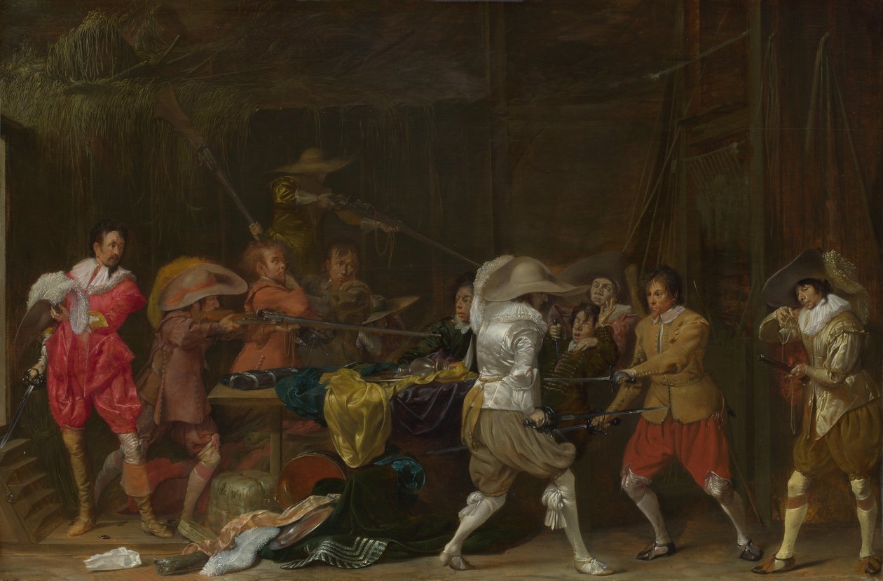 Ahırda Ganimet için savaşan askerler, c.1623 by Willem Cornelisz Duyster