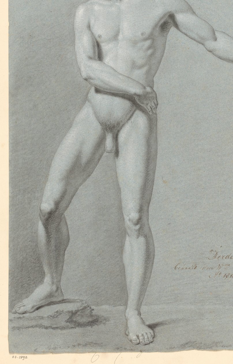 Önden görülen çıplak erkek ayakta (3. ödül 1810) by Willem Grebner