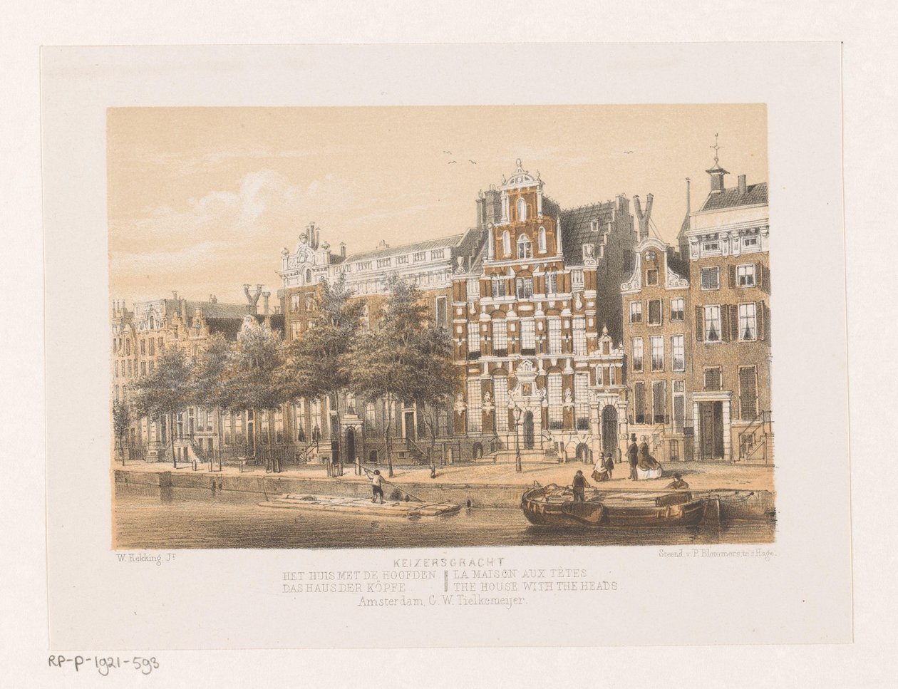 Keizersgracht'ta Kafalı Ev by Willem Hekking jr.