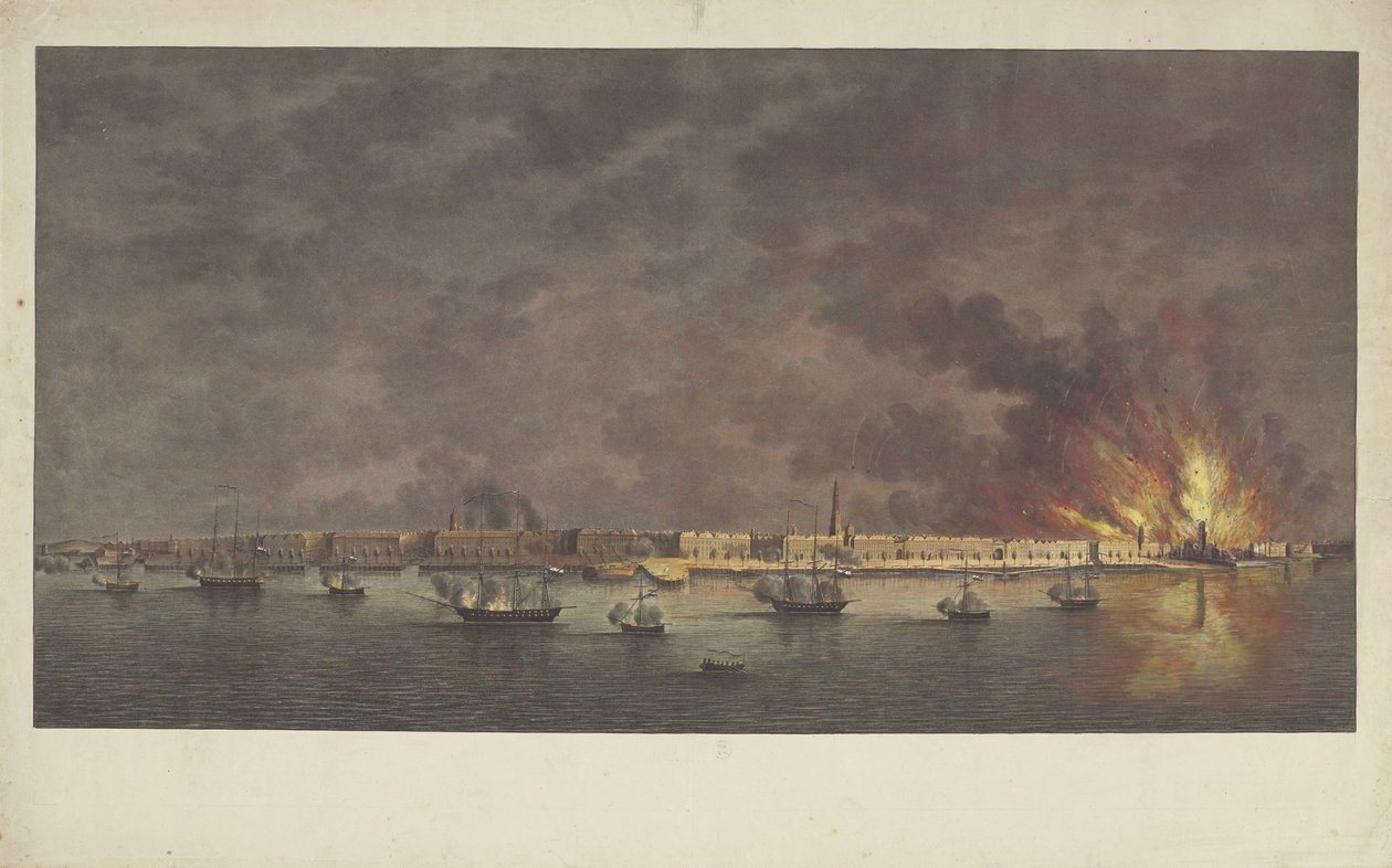 Anvers bombardımanı, 1830 by Willem Hendrik Hoogkamer