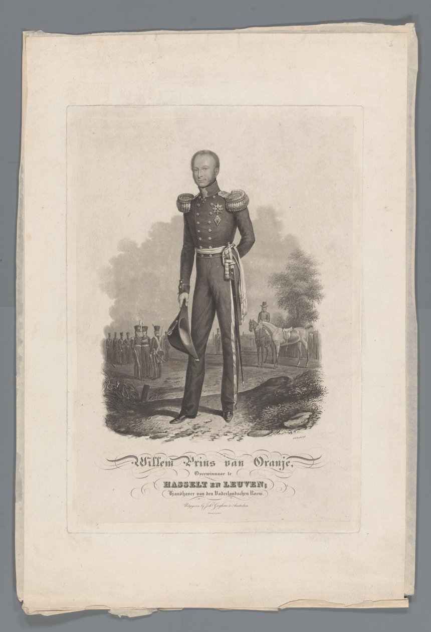 Orange William Prensi, Hasselt'te Victor ve Leuven, Dutch Roem'in koruyucusu (nesnedeki başlık) by Willem Hendrik Hoogkamer