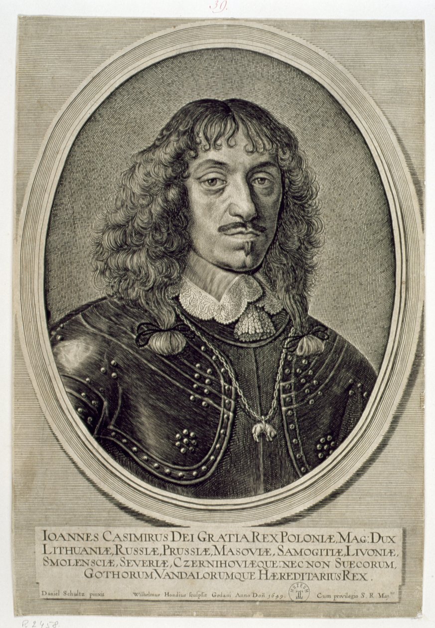 John Kazimir Vasa (1609-72) Polonya Kralı, 1649 by Willem Hondius