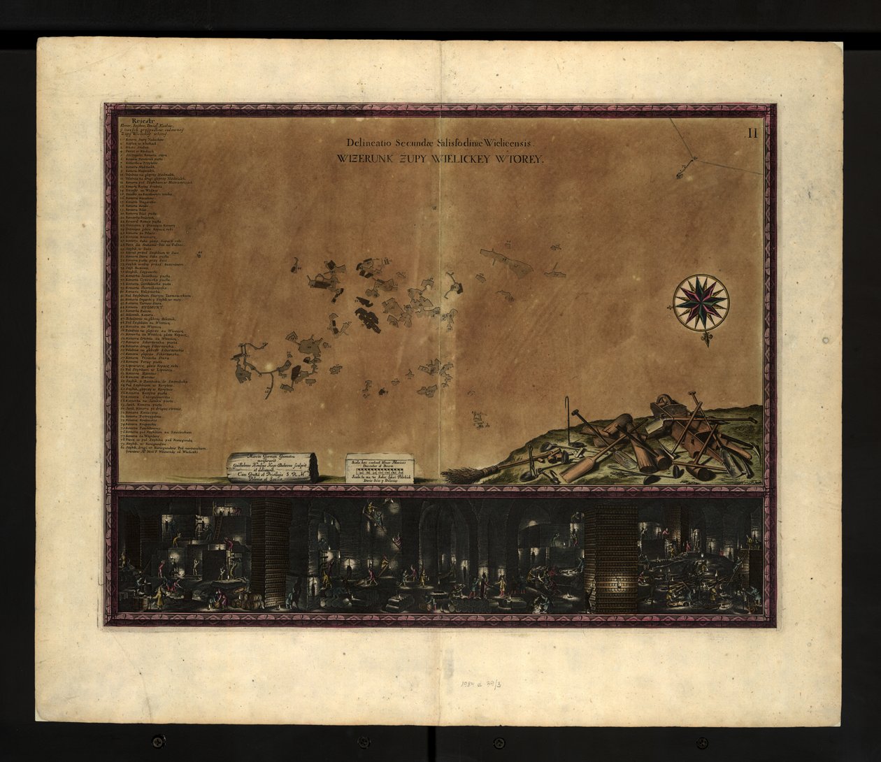 Wieliczka Tuz Madenleri Haritası by Willem Hondius