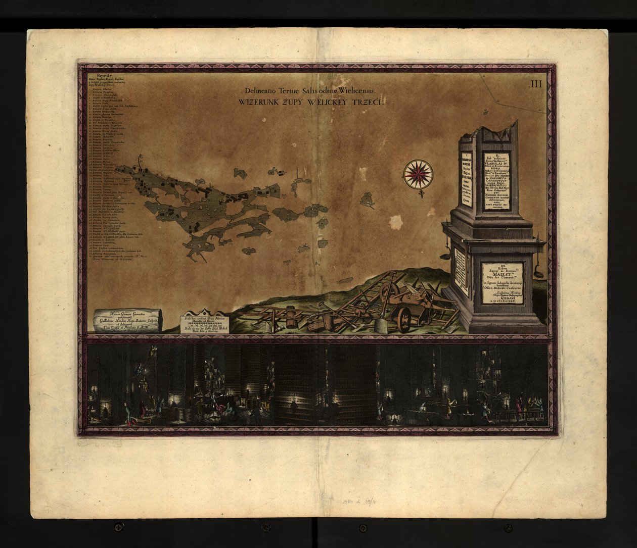 Wieliczka Tuz Madenleri Haritası by Willem Hondius
