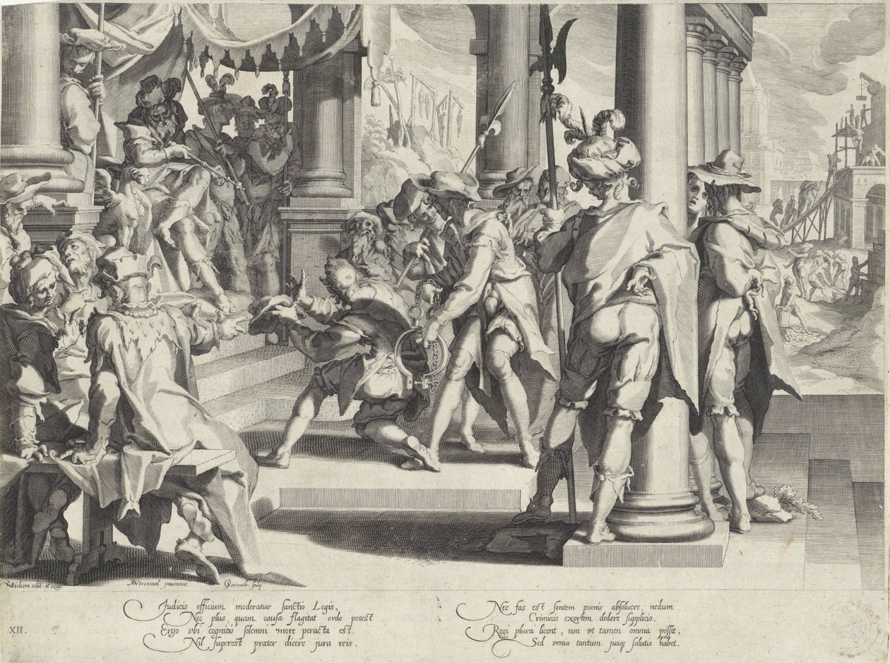 Thronus Justitiae Yasasının Dokunulmazlığı Alegorisi (dizi başlığı) by Willem Isaacsz. van Swanenburg