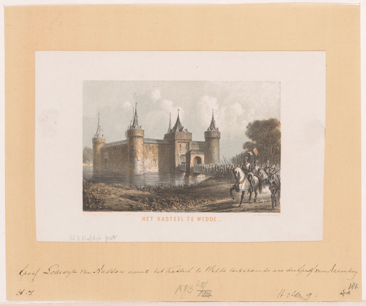 Wedde'deki kale (nesnedeki başlık) by Willem Jacob Hofdijk