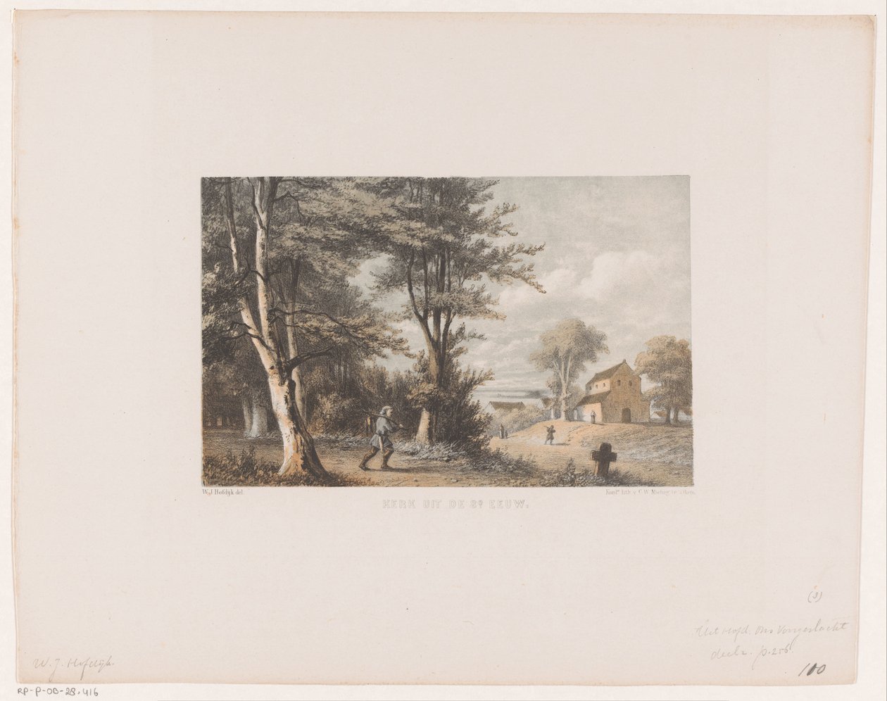 Kilise, 8. yüzyıl 8. yüzyıldan kalma kilise (nesne üzerindeki başlık) by Willem Jacob Hofdijk