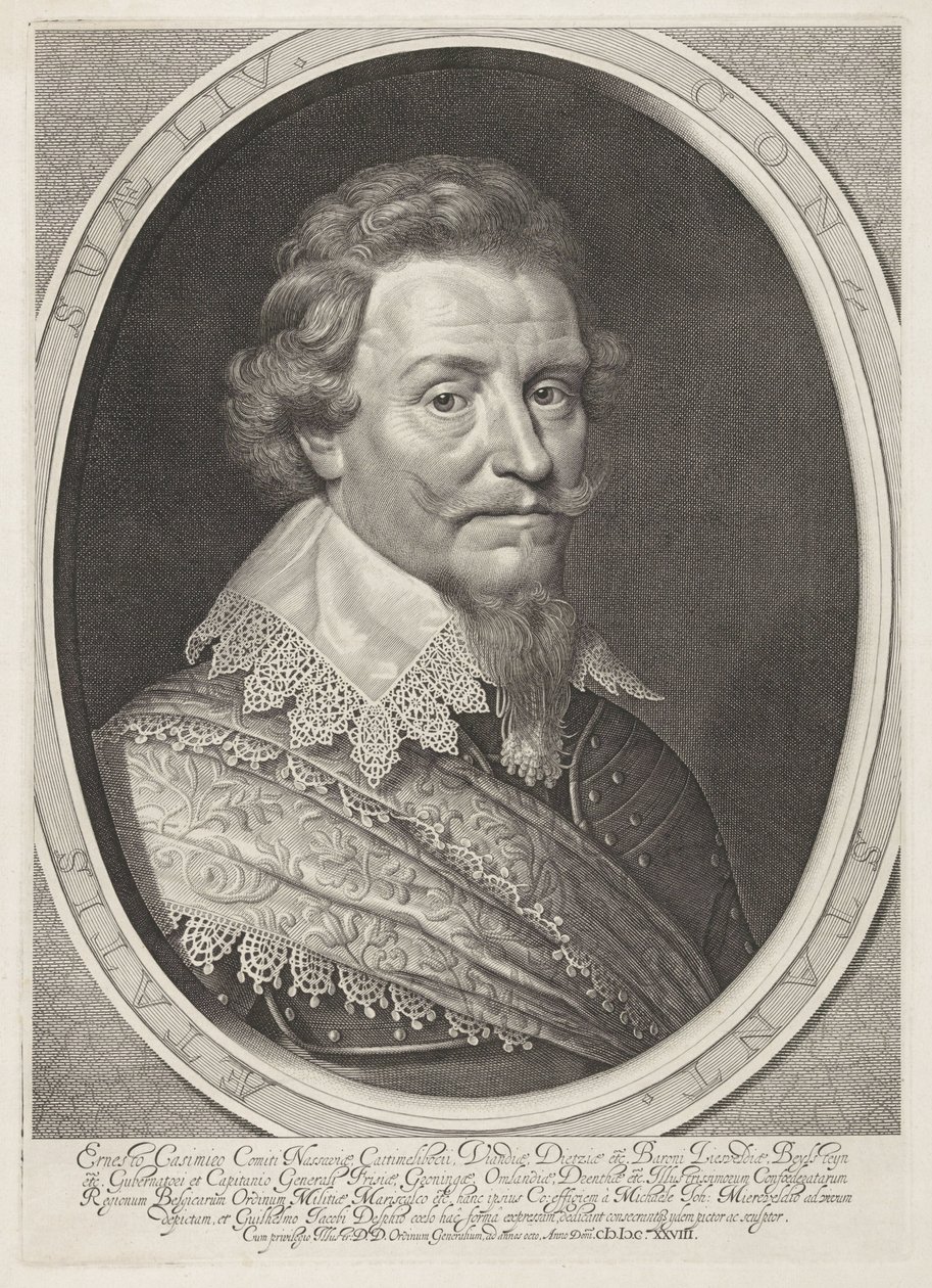 Nassau-Dietz Kontu Ernst Casimir'in Portresi by Willem Jacobsz Delff