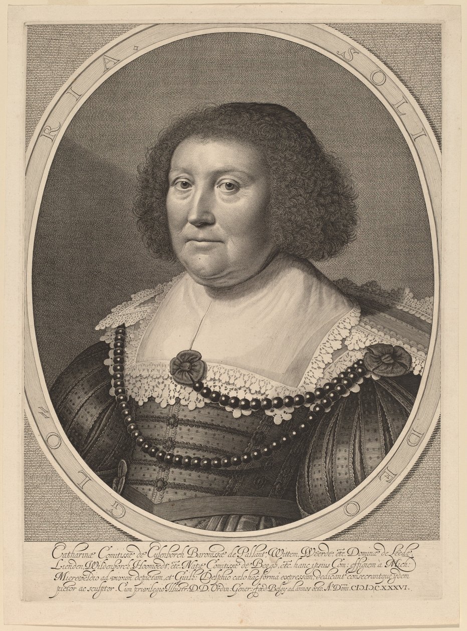 Catherine, Pallandt Kontesi by Willem Jacobsz Delff after Michiel van Miereveld