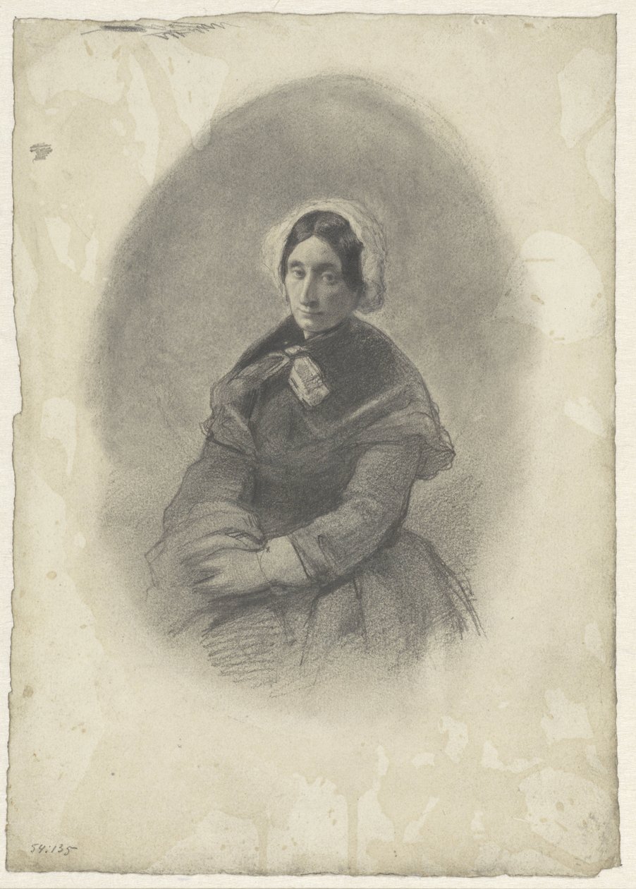 oval kadın portresi by Willem Maris