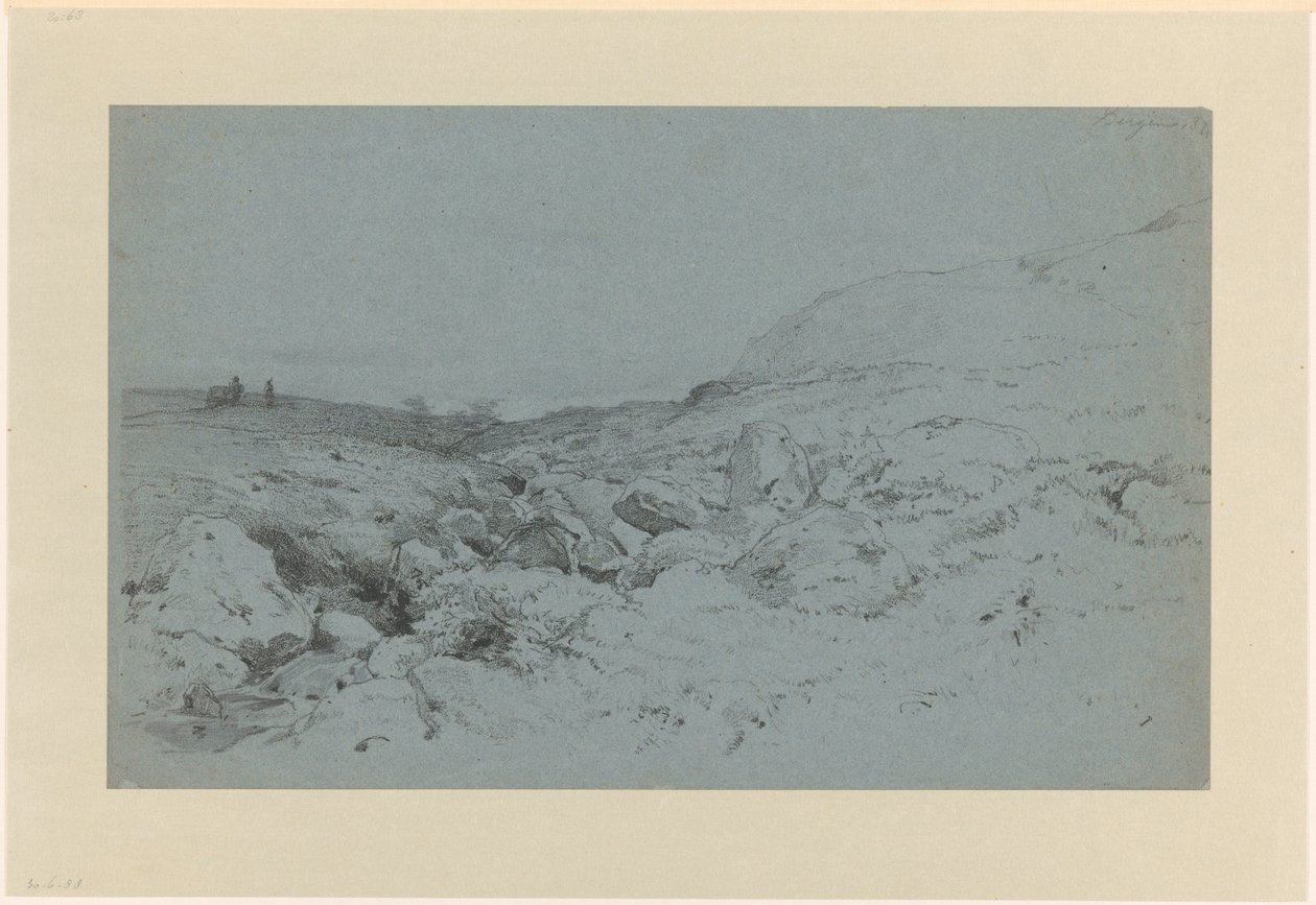 Norveç'te Bergen yakınlarındaki bir dere ile tepelik manzara by Willem Maris