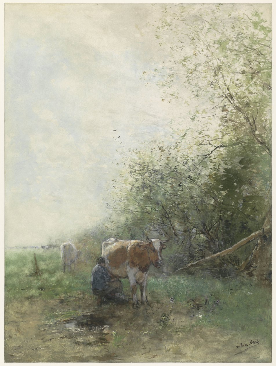 sağım zamanı by Willem Maris