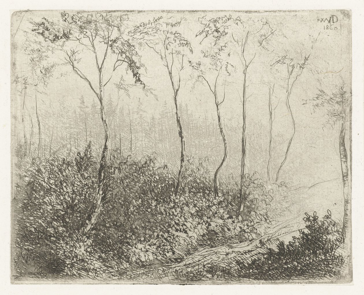 orman manzarası by Willem Matthias Jan van Dielen