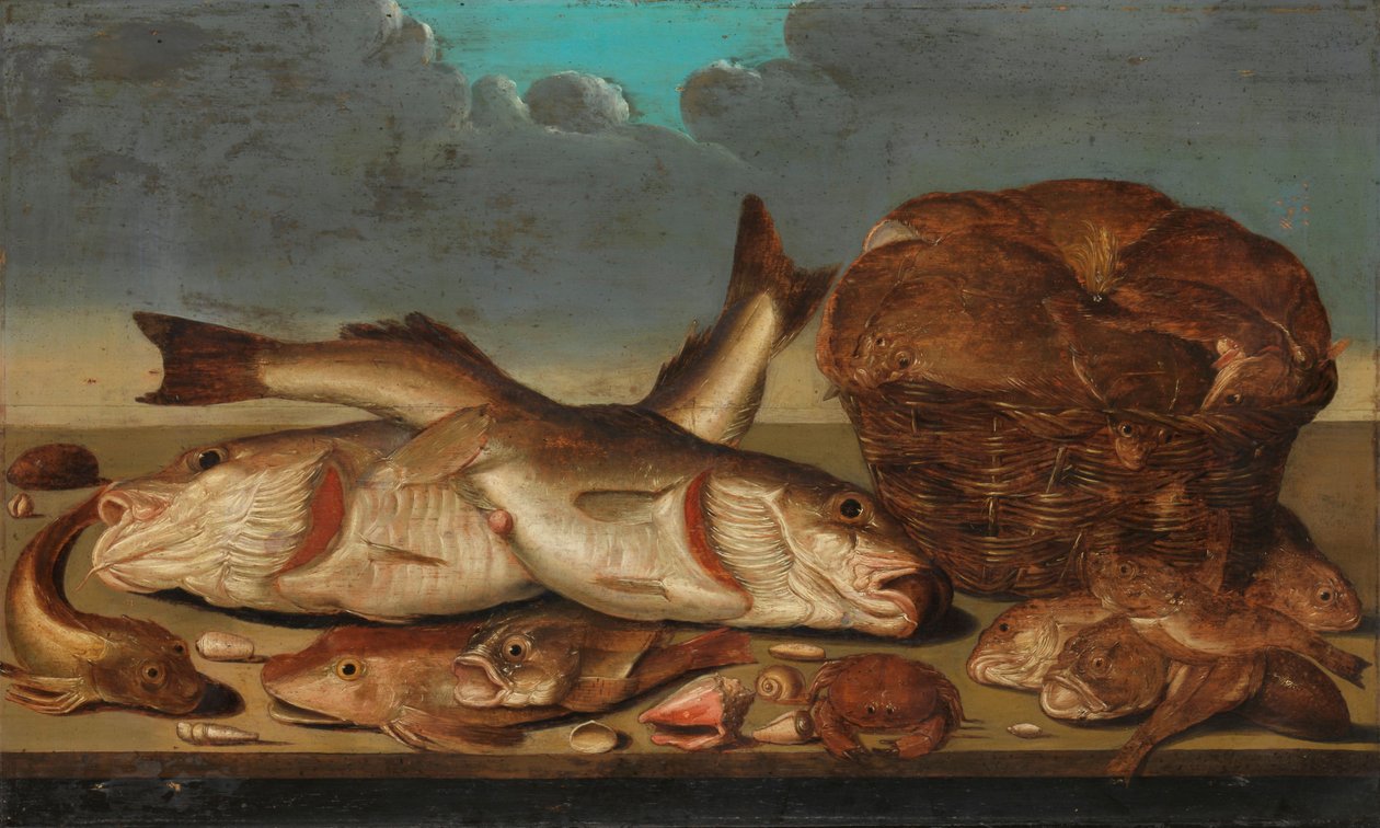 Balıklı Natürmort by Willem Ormea