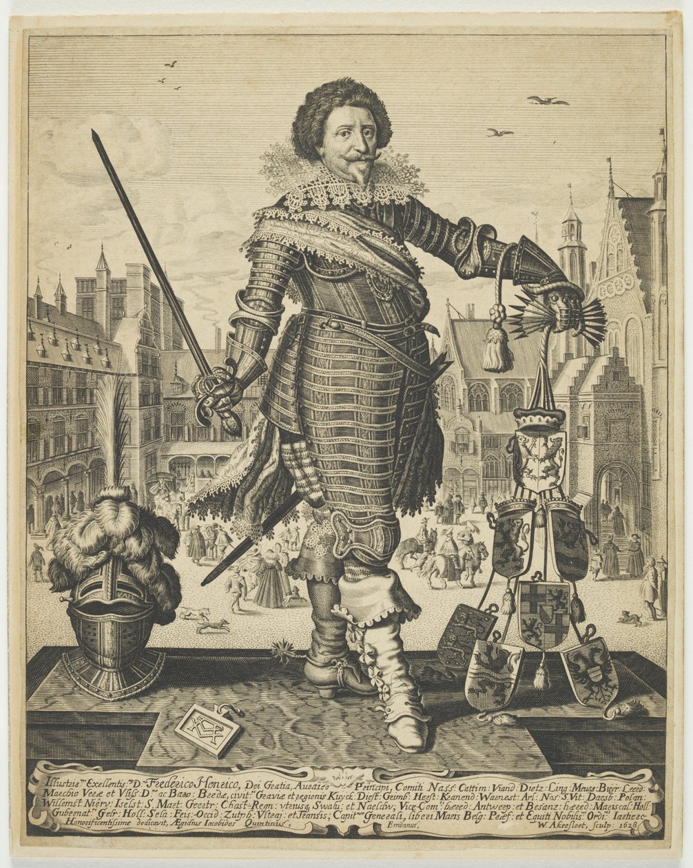 Frederik Hendrik, Orange Prensi, 1634 dolayları (gravür) by Willem Outgertsz Akersloot