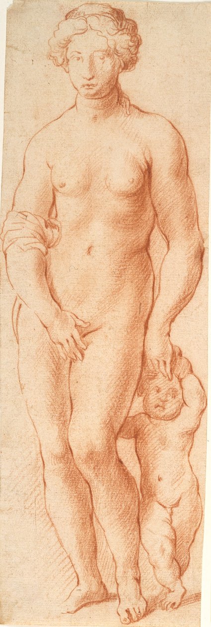 Venüs ve Aşk Tanrısı. Önden görülen heykel grubu by Willem Panneels