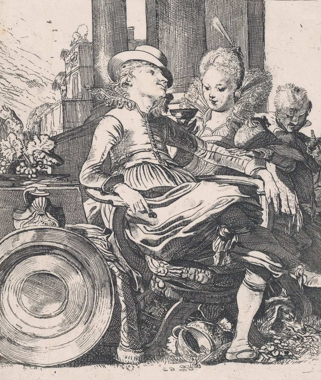 Aşık Çift: Lucelle ve Ascagnes, 1616. by Willem Pietersz. Buytewech