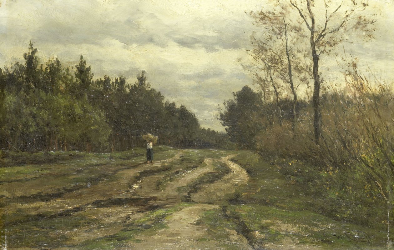 Laren yakınlarındaki Köy Yolu, (Kuzey Hollanda Eyaleti) by Willem Roelofs (I)