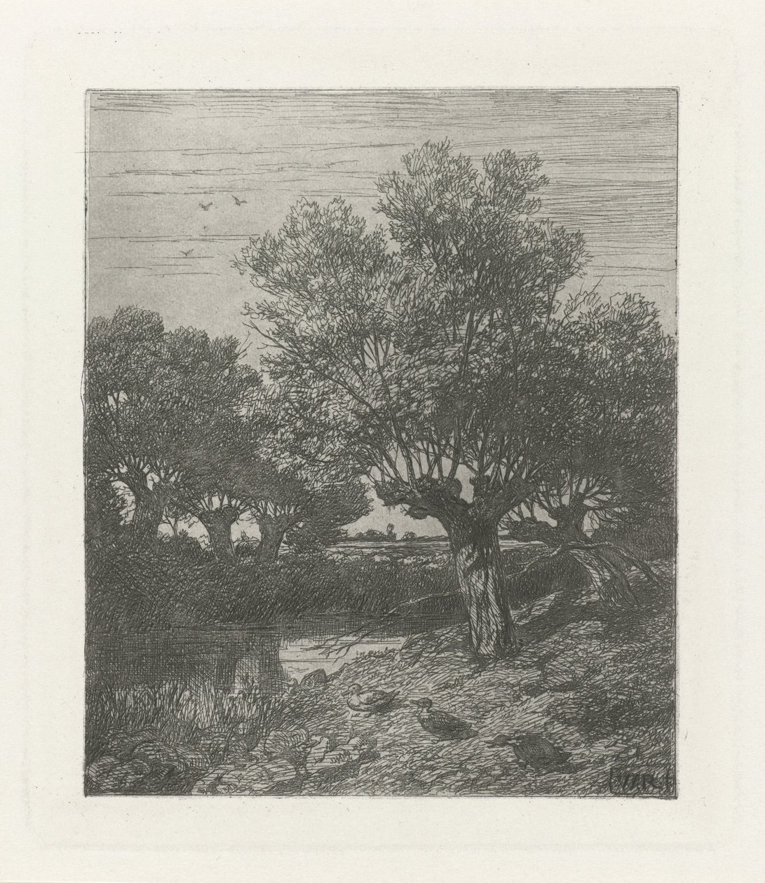 Bir hendekte ördekler by Willem Roelofs (I)