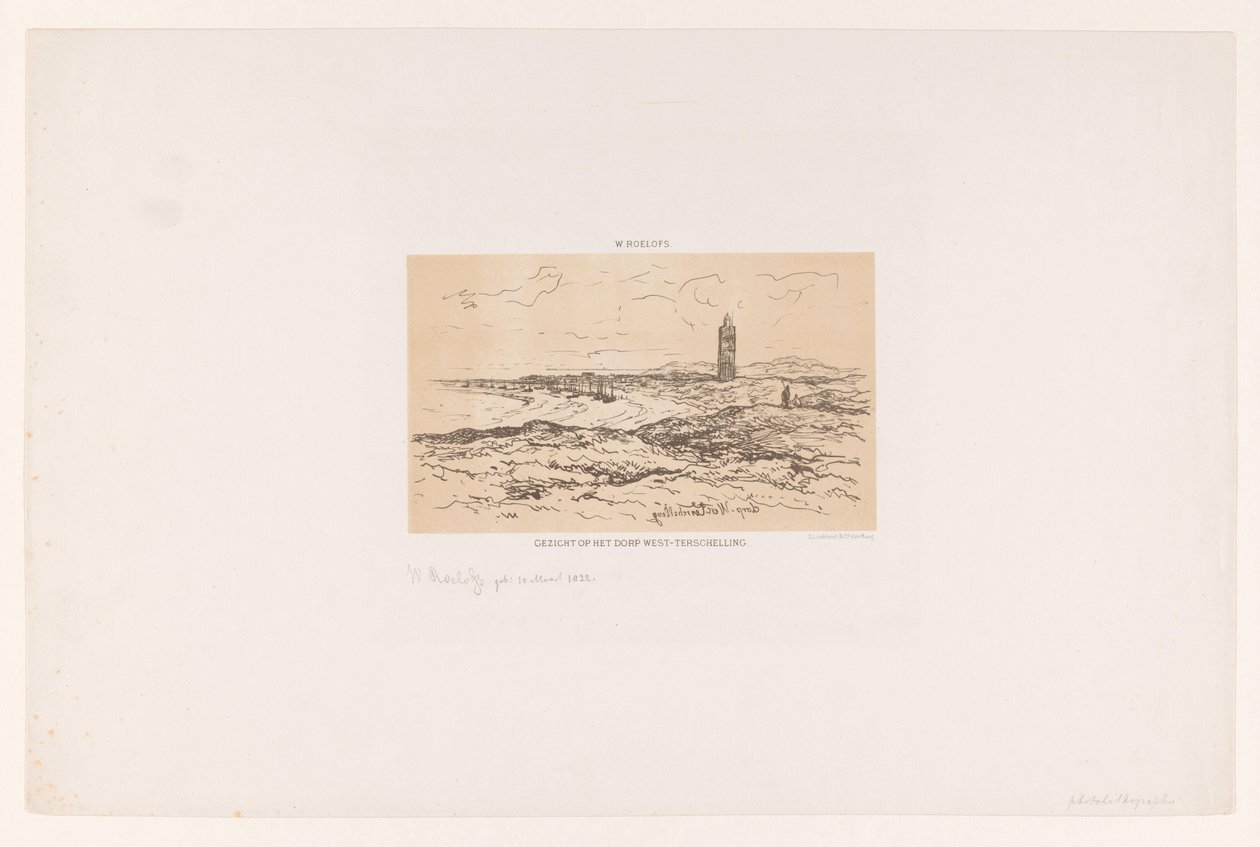 West-Terschelling köyünün görünümü (nesne üzerindeki başlık) by Willem Roelofs (I)