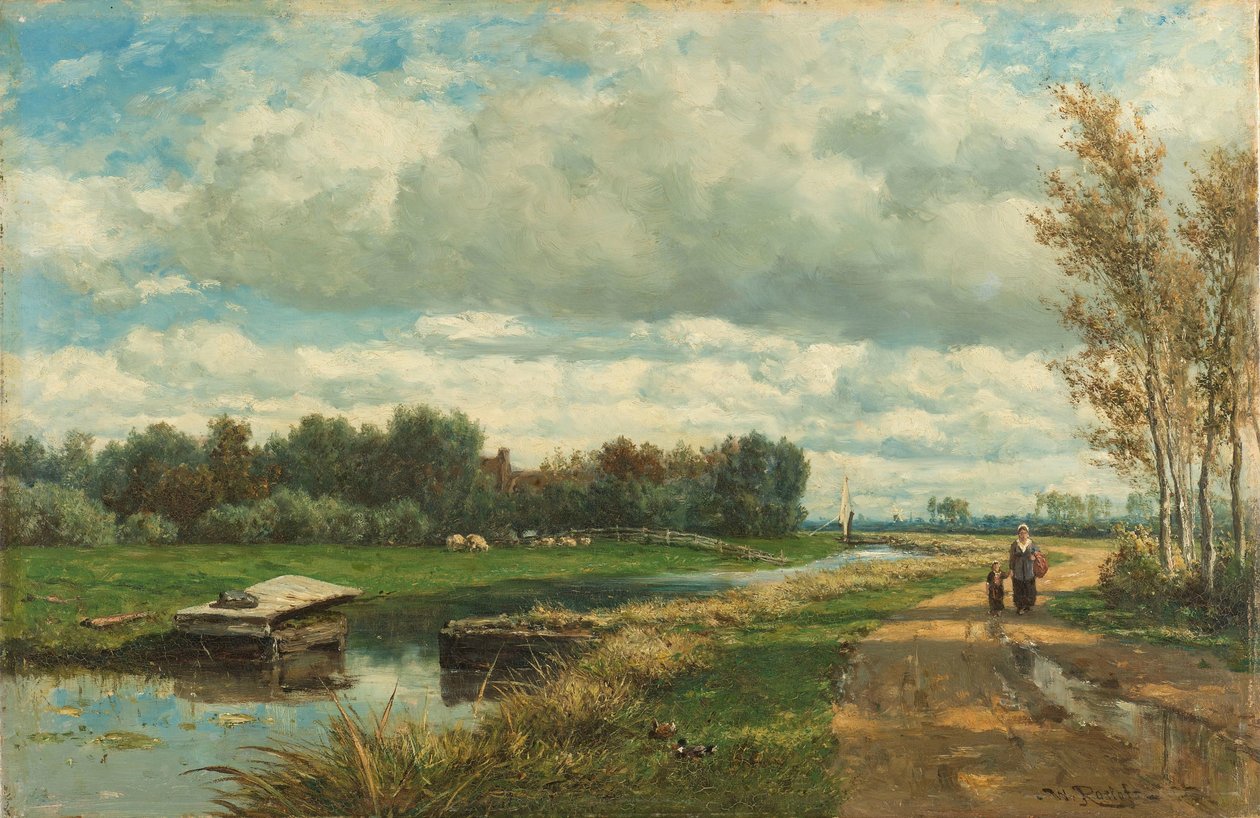 Lahey Ortamlarında Peyzaj Lahey civarında manzara by Willem Roelofs (I)