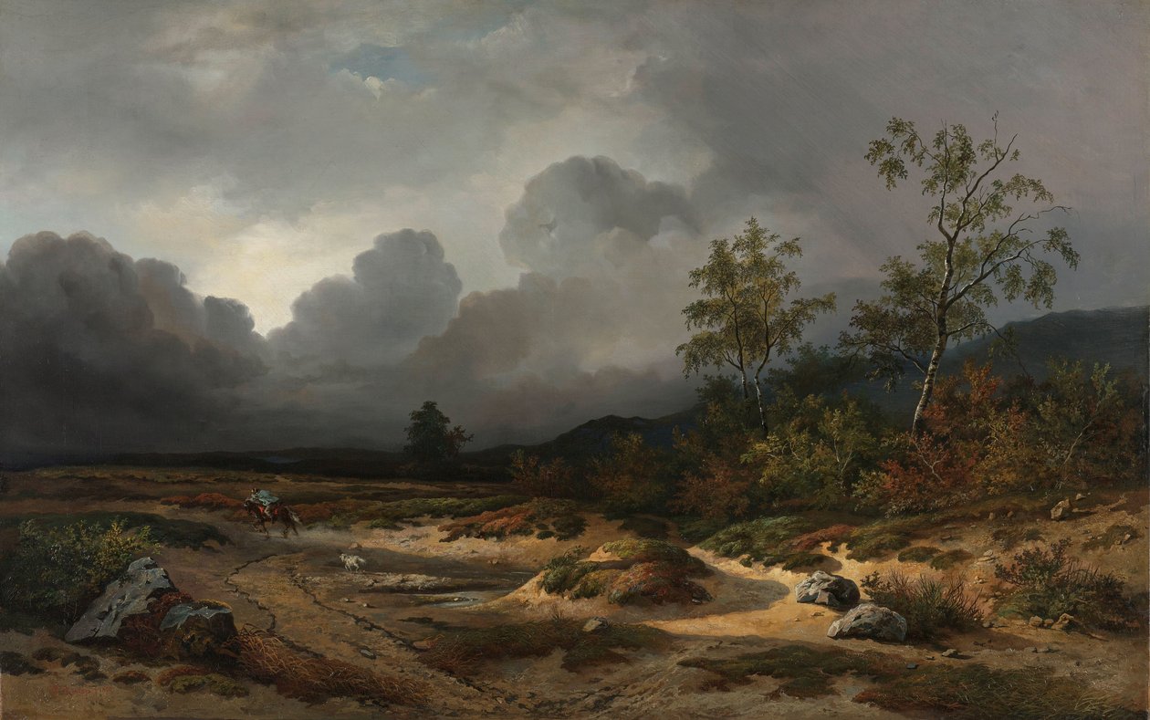 Fırtına Bira ile Manzara Yaklaşan Fırtına ile Manzara by Willem Roelofs (I)