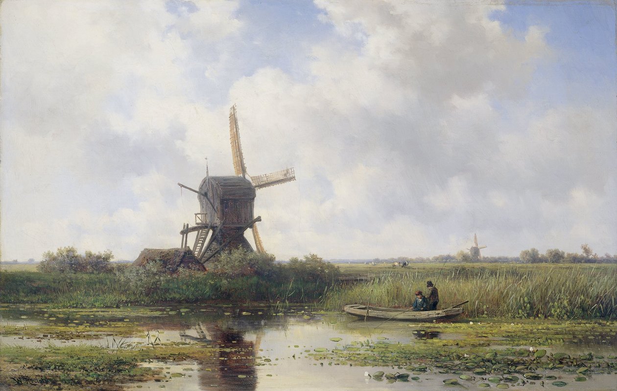 Abcoude yakınlarındaki Gein Nehri by Willem Roelofs (I)