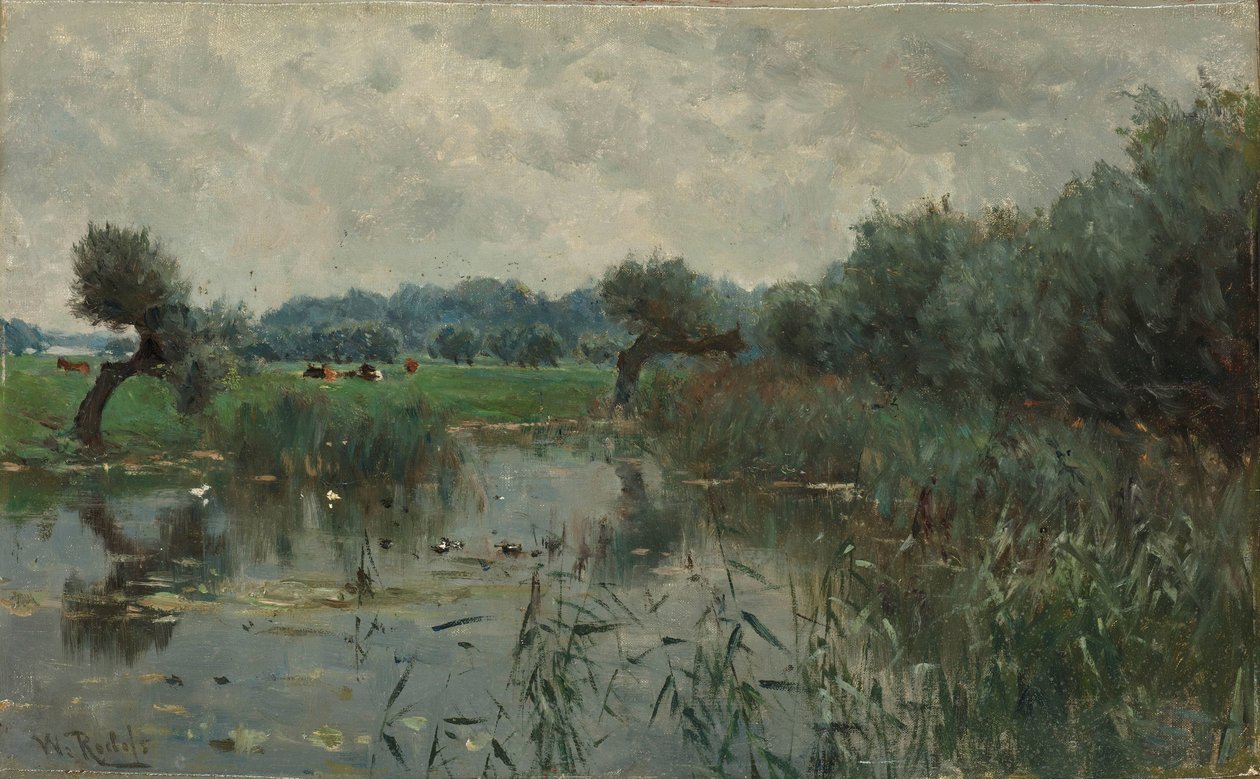 IJssel Nehri üzerindeki Su Çayırları by Willem Roelofs (I)