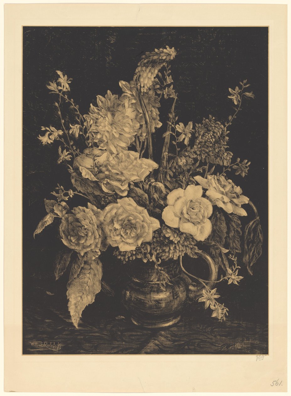 Vazoda Çiçekler by Willem Roelofs (II) (signed by artist)