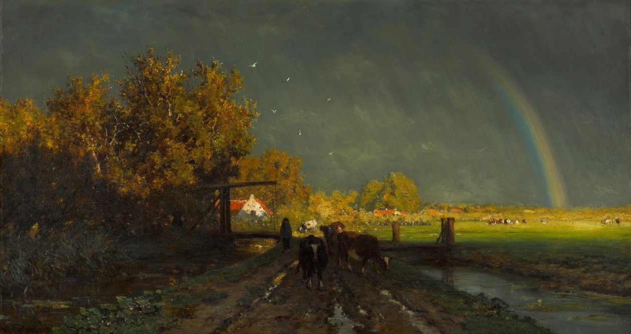 "Arc en ciel" (Gökkuşağı) Peinture de Willem Roelofs (1822-1897) - 1875 - Tuval üzerine yağlı boya Sönük 96.2x147.7 cm Gemeentemuseum Lahey (La Haye) by Willem Roelofs
