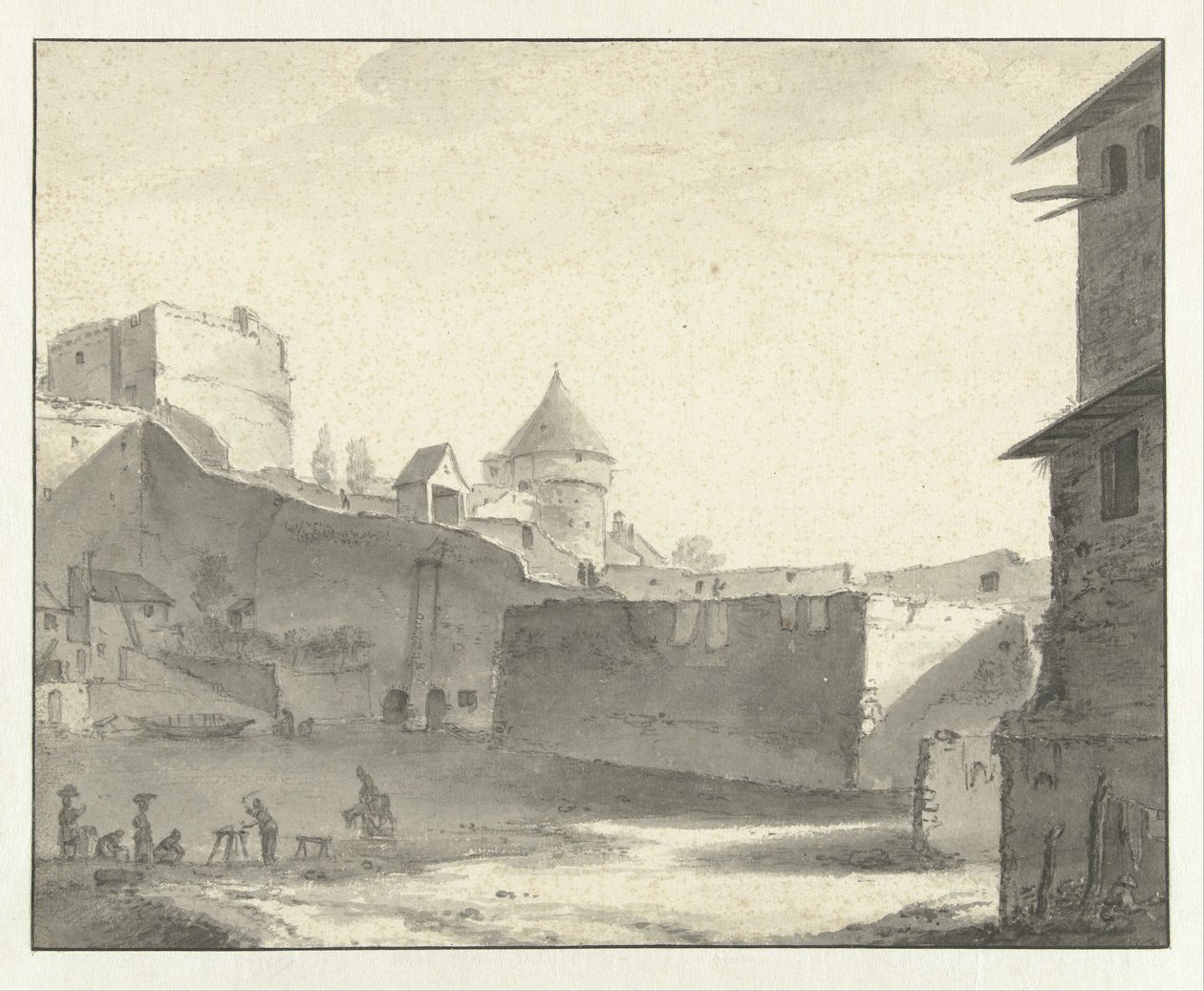 Nantes'teki Erdre üzerindeki köprünün görünümü by Willem Schellinks