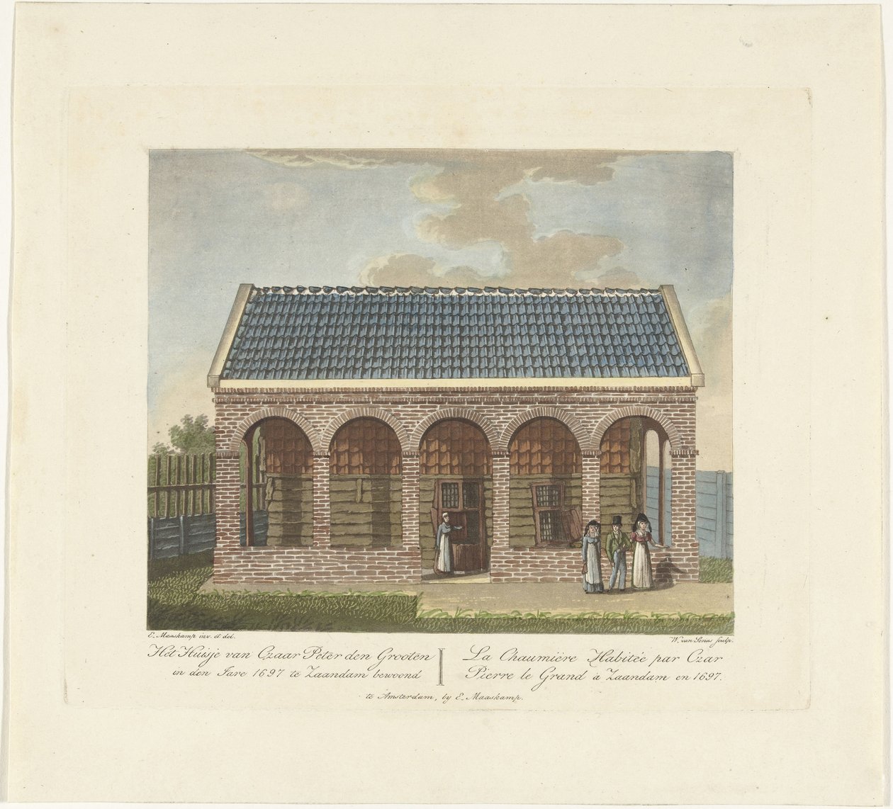Zaandam'daki Çar Peter Evi, 1697, yaklaşık 1825 by Willem Senus van