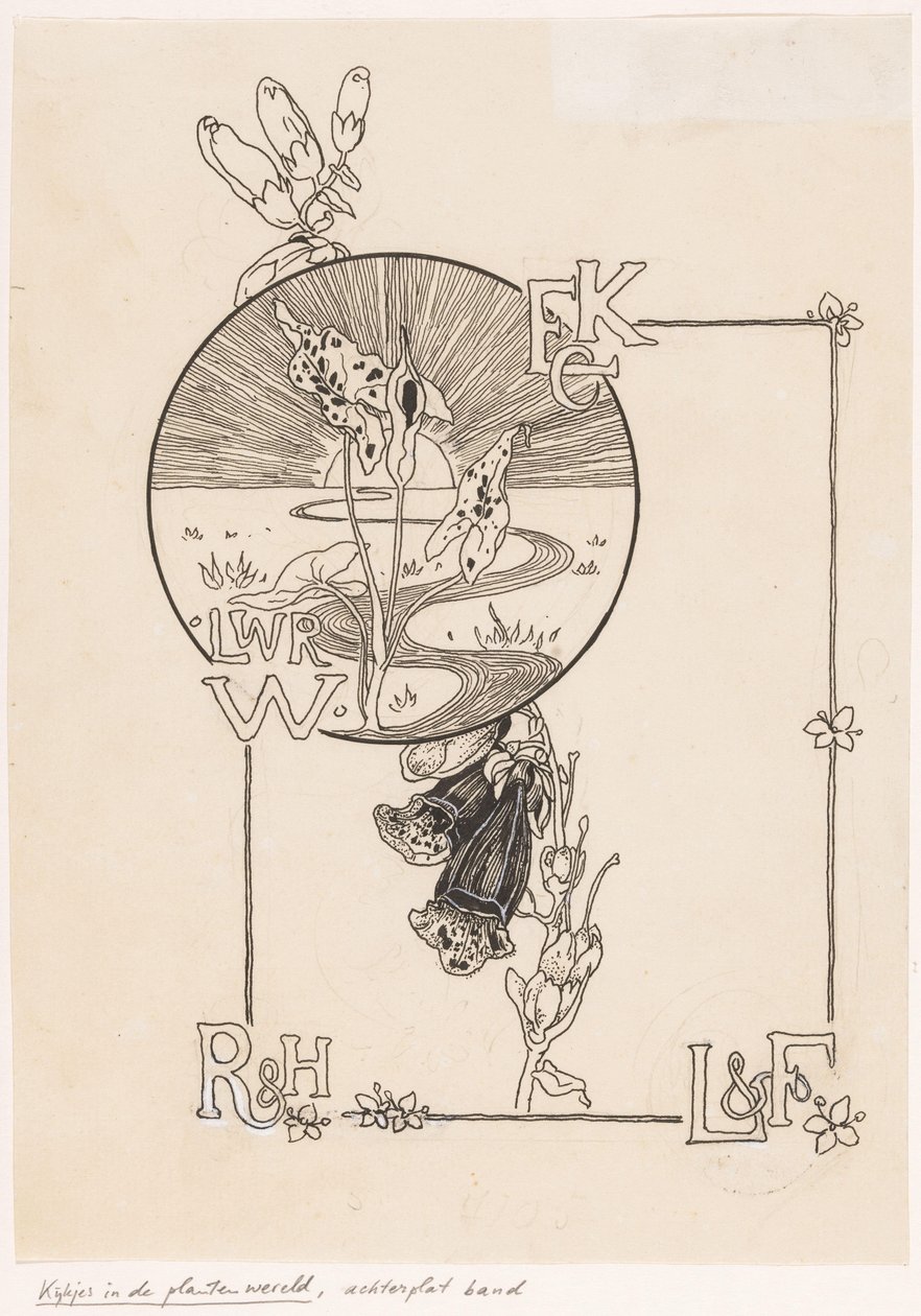 Bant tasarımı: Knappert, Emilie C., Views into the Plant World, 1893 by Ludwig Willem Reymert Wenckebach