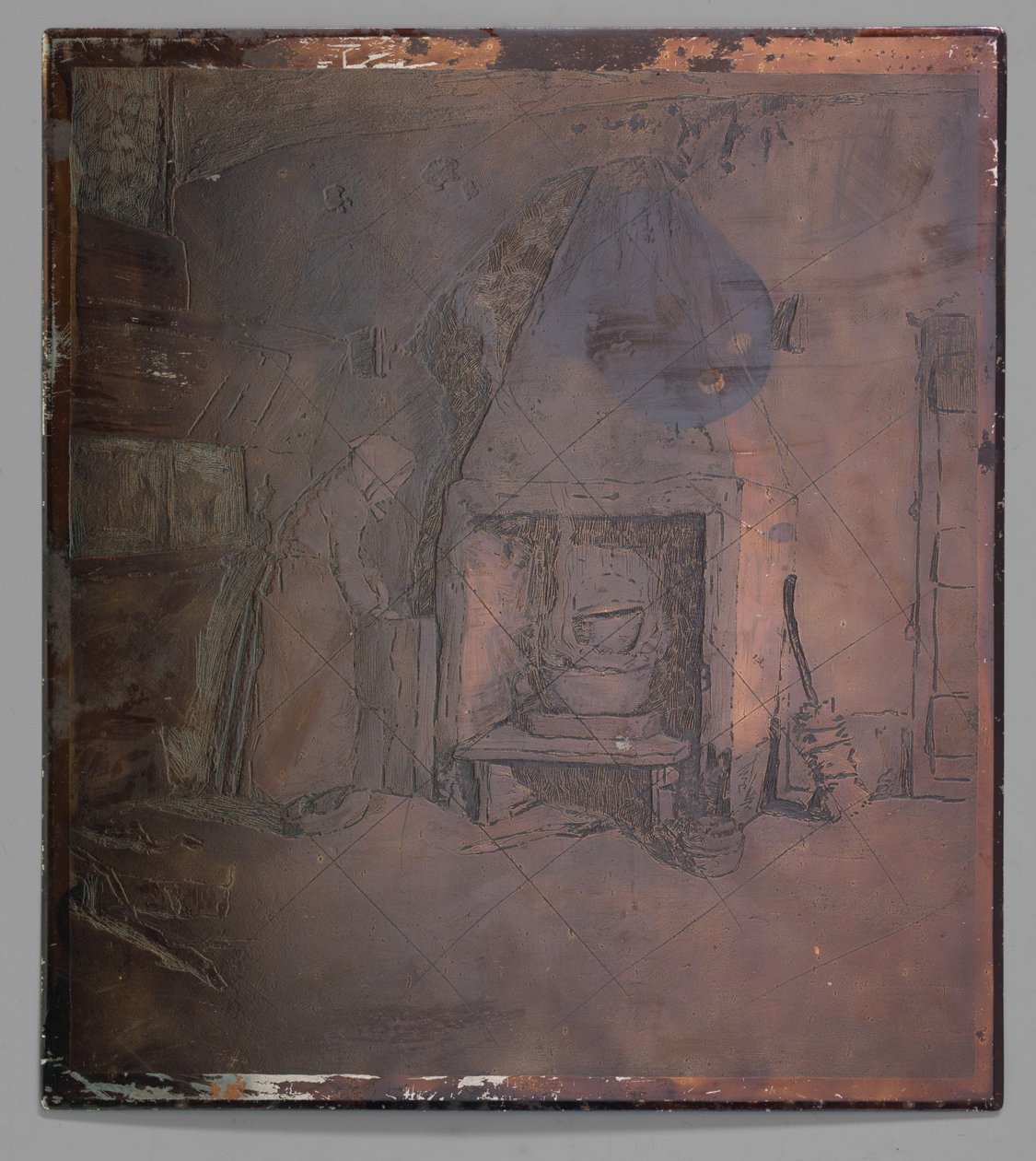 Şöminenin yanında bir kadınla iç by Willem Witsen (possibly)